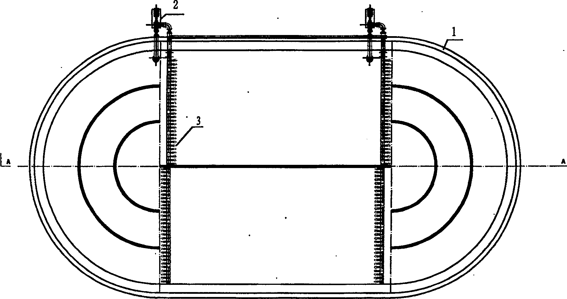 Deep channel type oxidation channel wastewater treatment system