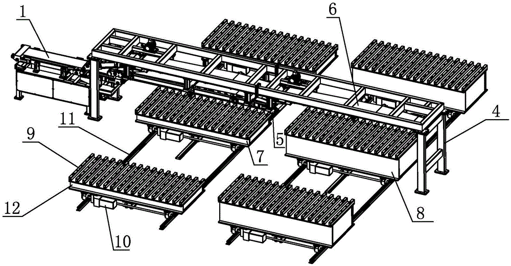 Automatic sheet stacking method and device for cut-to-length lines of silicon steel sheets