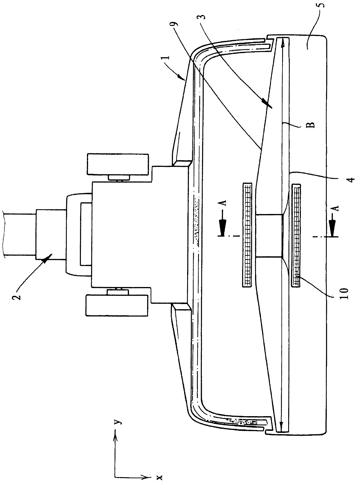 Floor nozzle for a vacuum cleaner