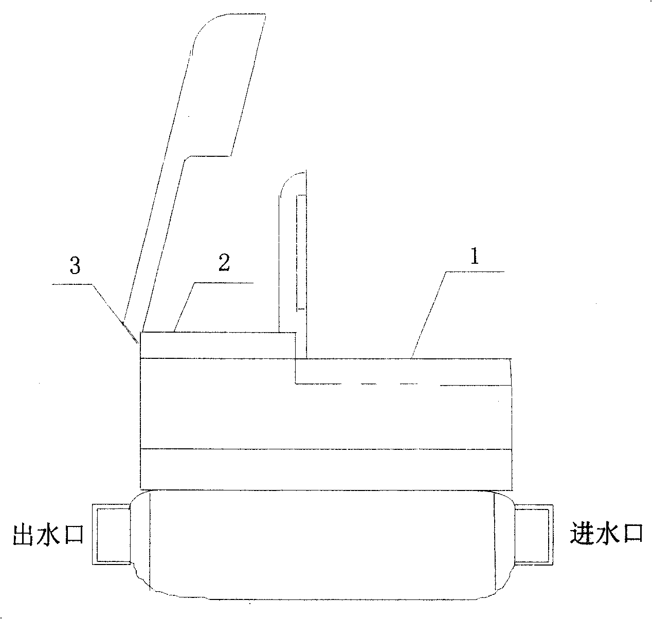 Single ring coded directly reading type radio remote transmitting water meter