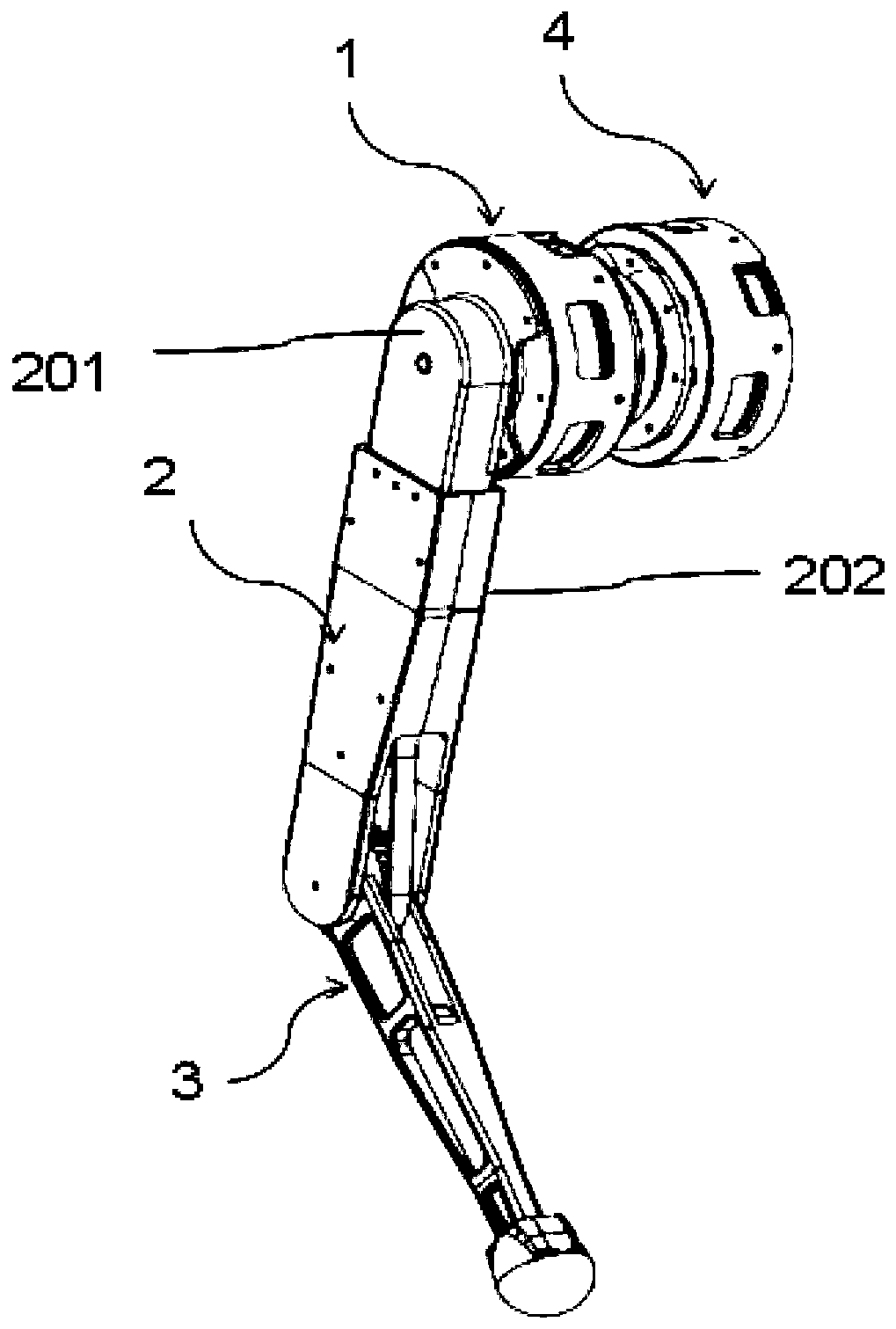 Modular foot-type single leg and cycloid planning method based on low reduction ratio motor technology