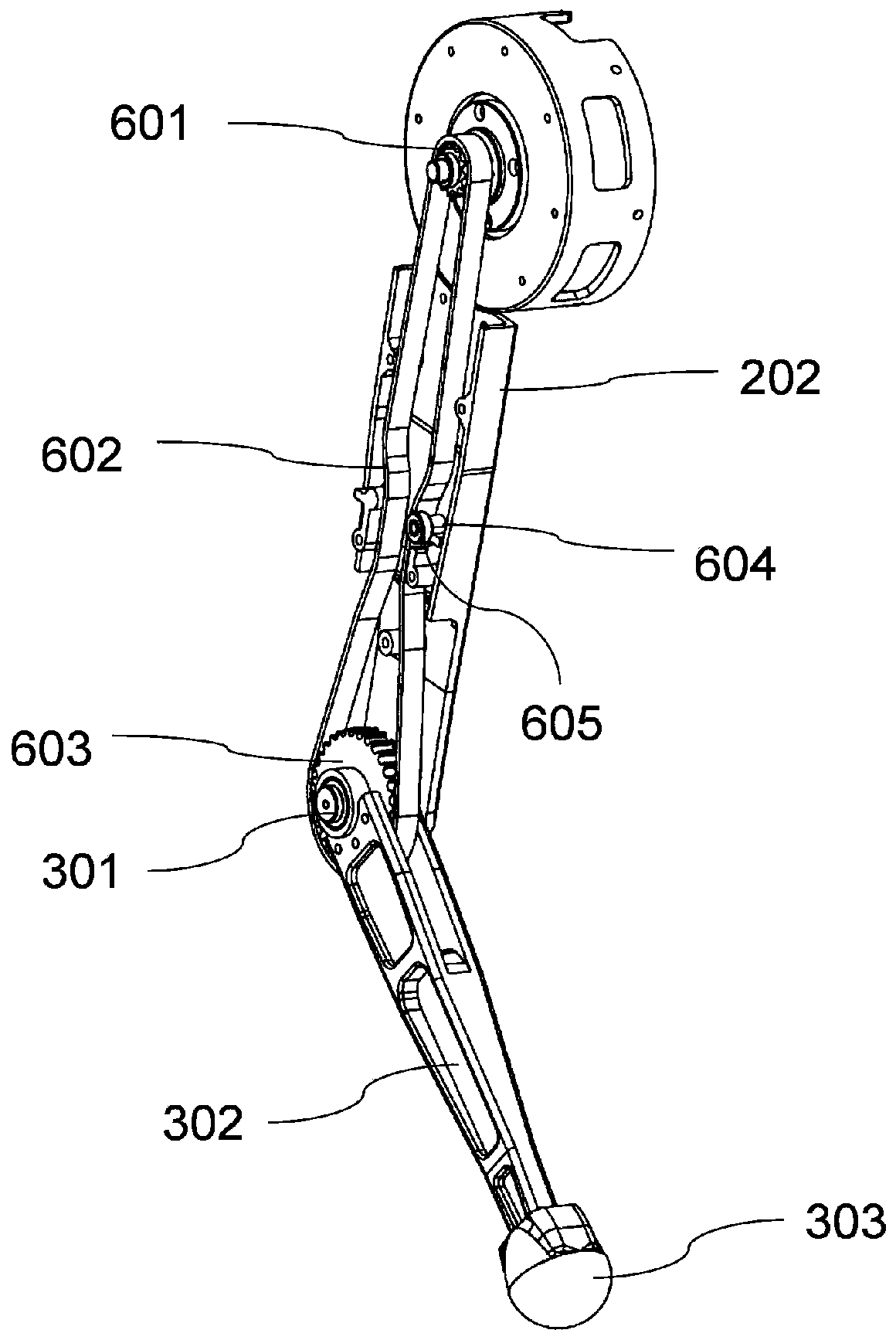 Modular foot-type single leg and cycloid planning method based on low reduction ratio motor technology