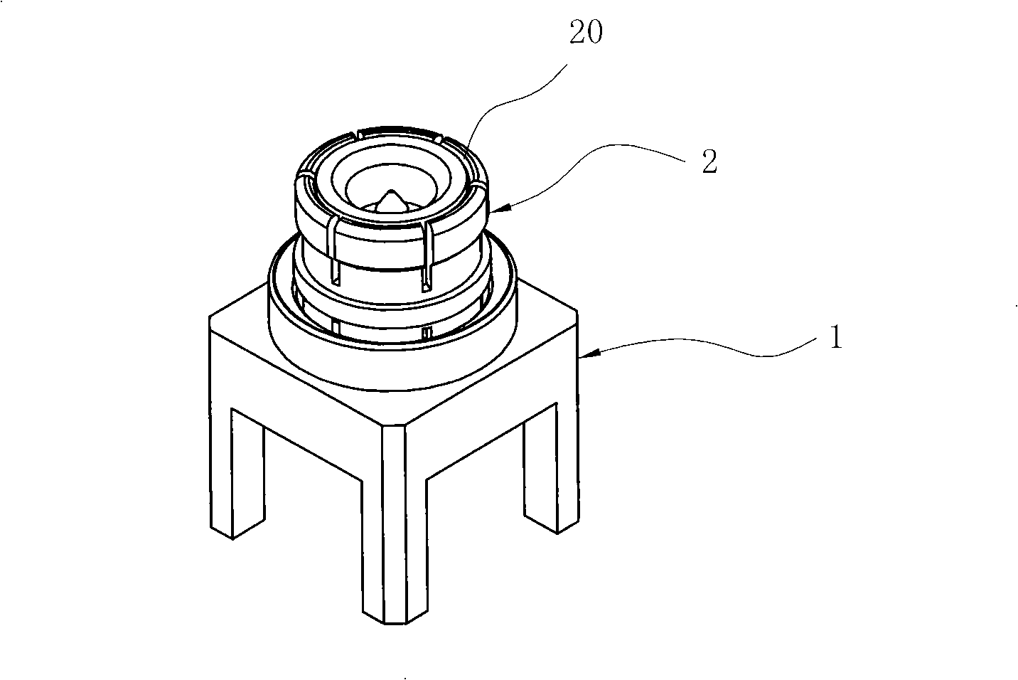 Plate-to-plate concentration mounting type RF coaxial connector