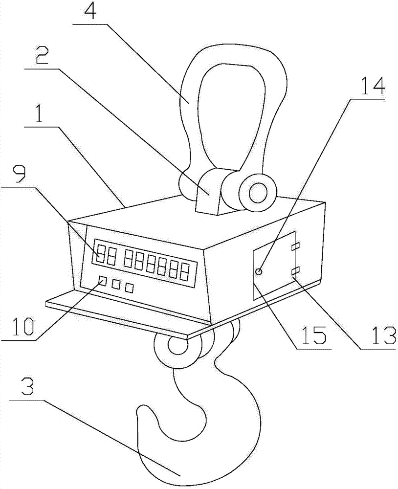 Direct display type electronic hoist scale