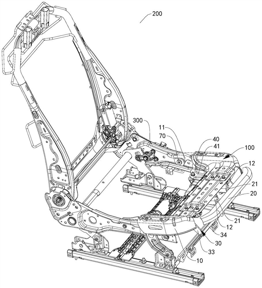 Leg support mechanism, seat and vehicle