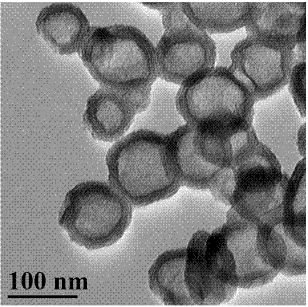 Multilayer vesicular mesoporous silicon dioxide with adjustable number of layers and synthetic method thereof