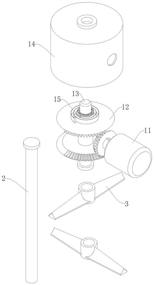 Stirring device for sewage treatment and flocculation equipment with same