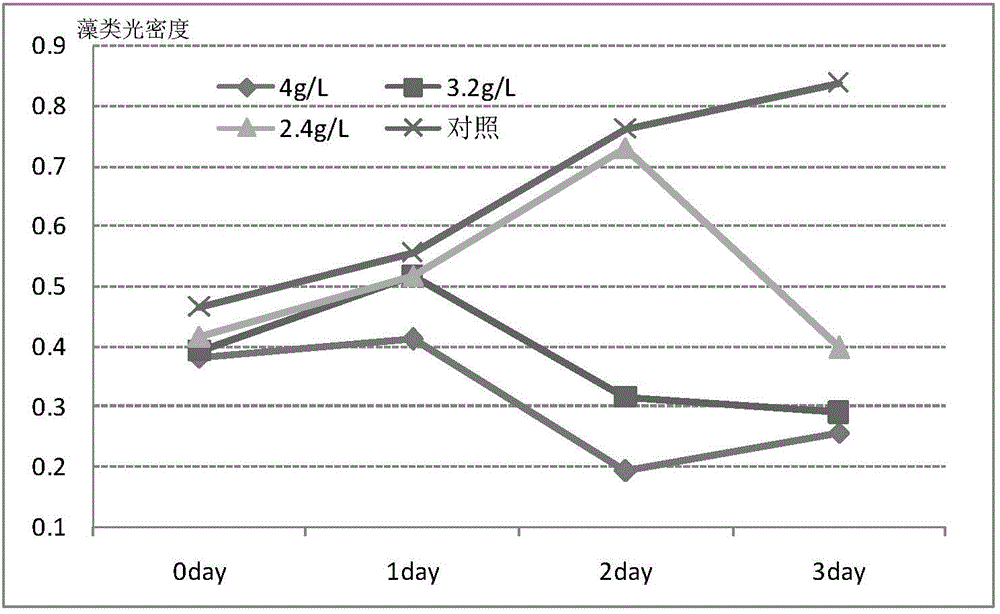 Method for inhibiting excessive growth of algae in water body by using masson pine leaves