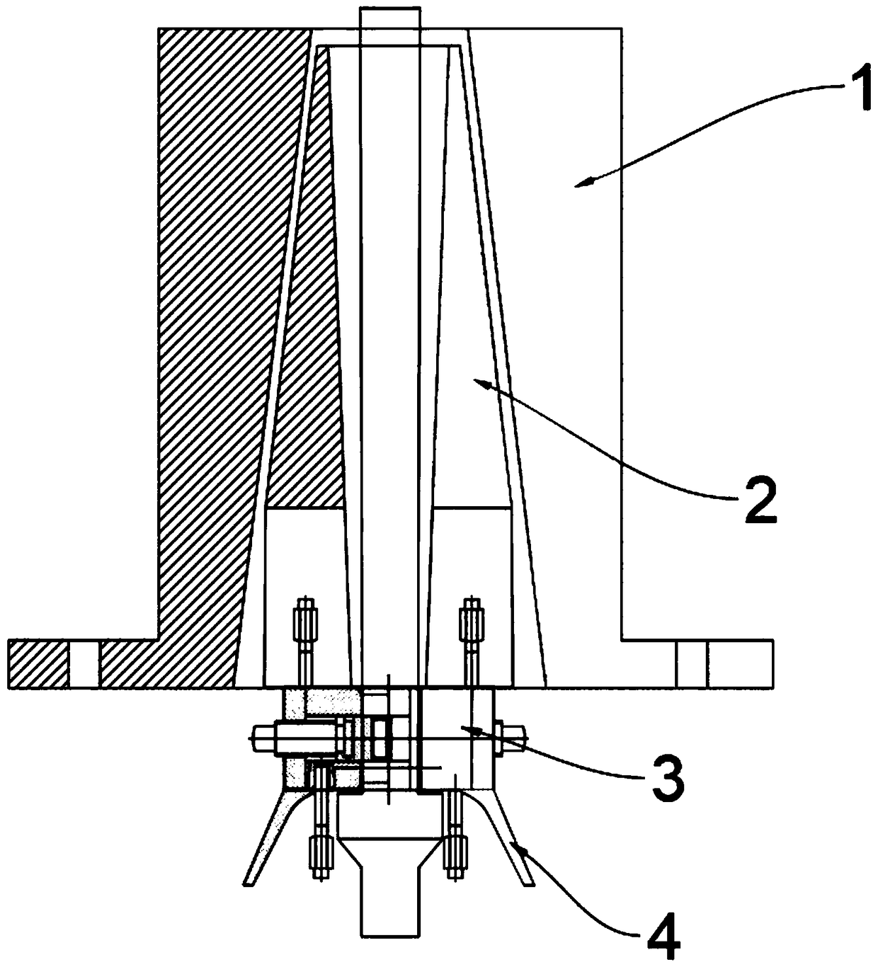 Blowout-preventing upward movement-preventing device for abnormal high pressure operation well and method