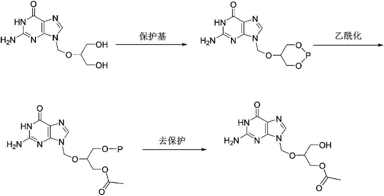 High-purity ganciclovir monoacetate preparation method