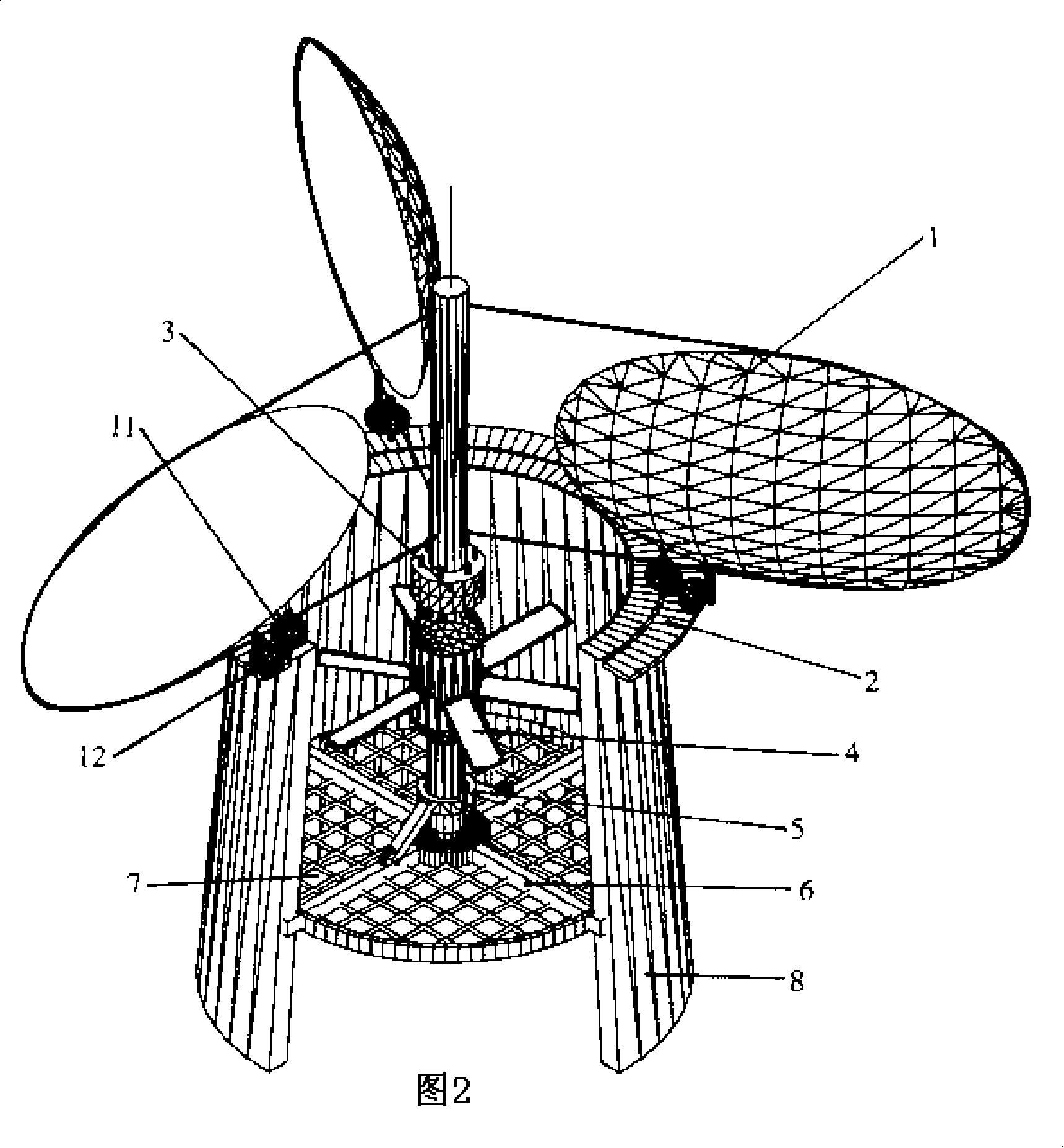 Ventilating tower wind-power axial flow fan