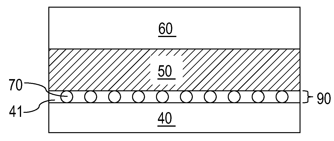 Current constricting phase change memory element structure