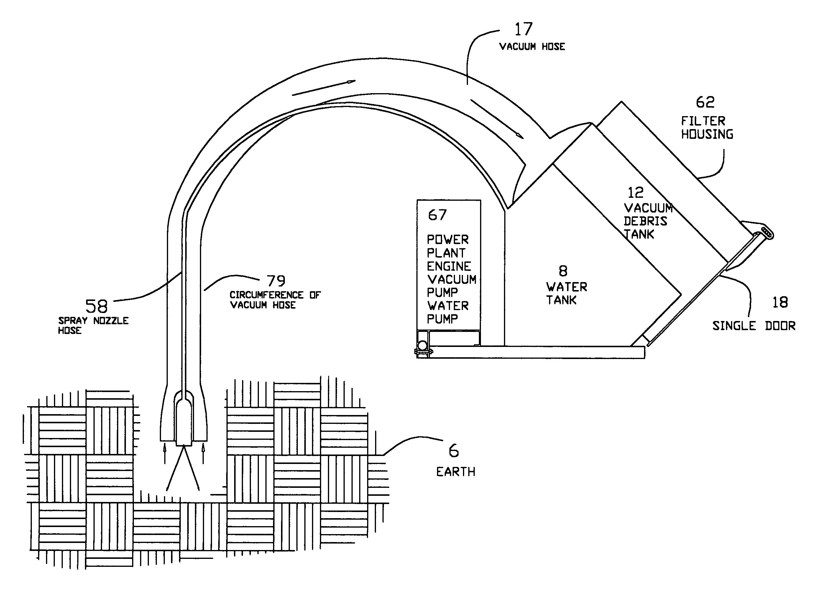 Vacuum excavation suction hose attachment