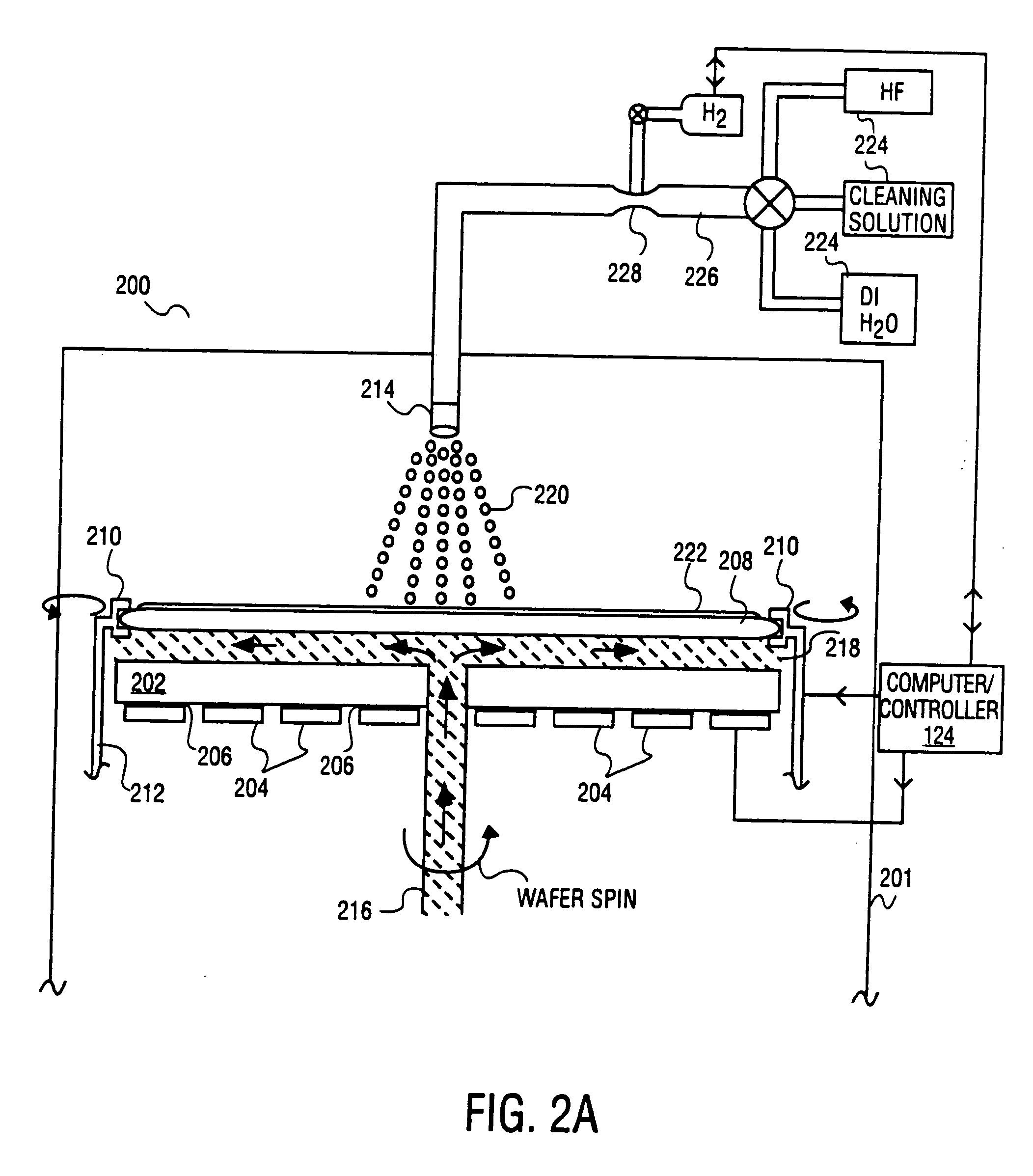 Method and apparatus for processing a wafer