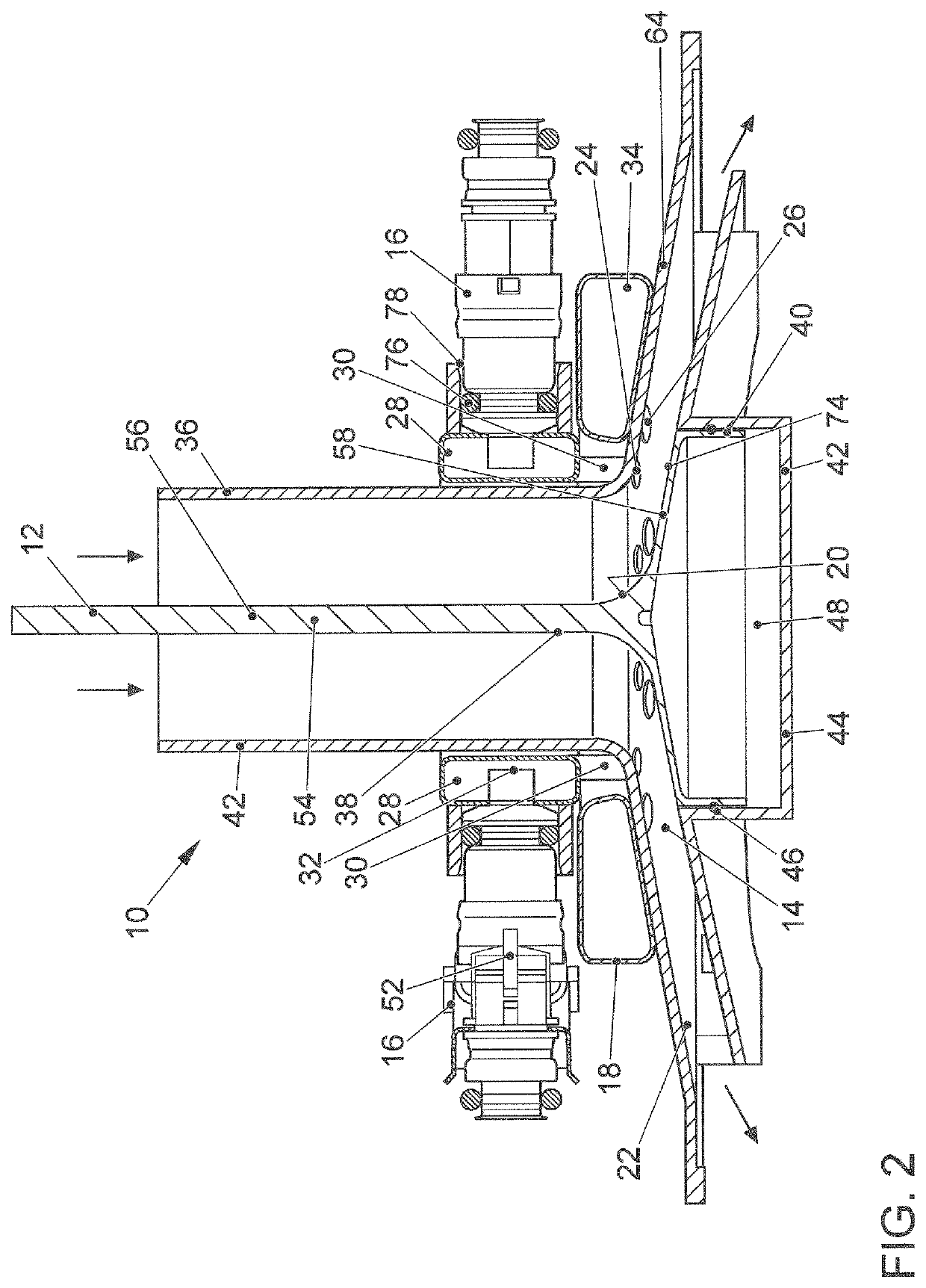 Mixture formation device for a gas engine and gas engine
