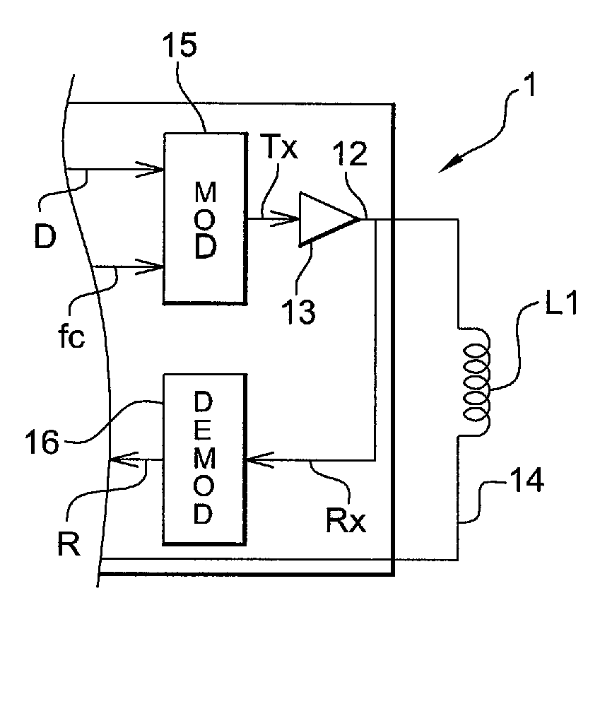 Radio-frequency communication device, system and method