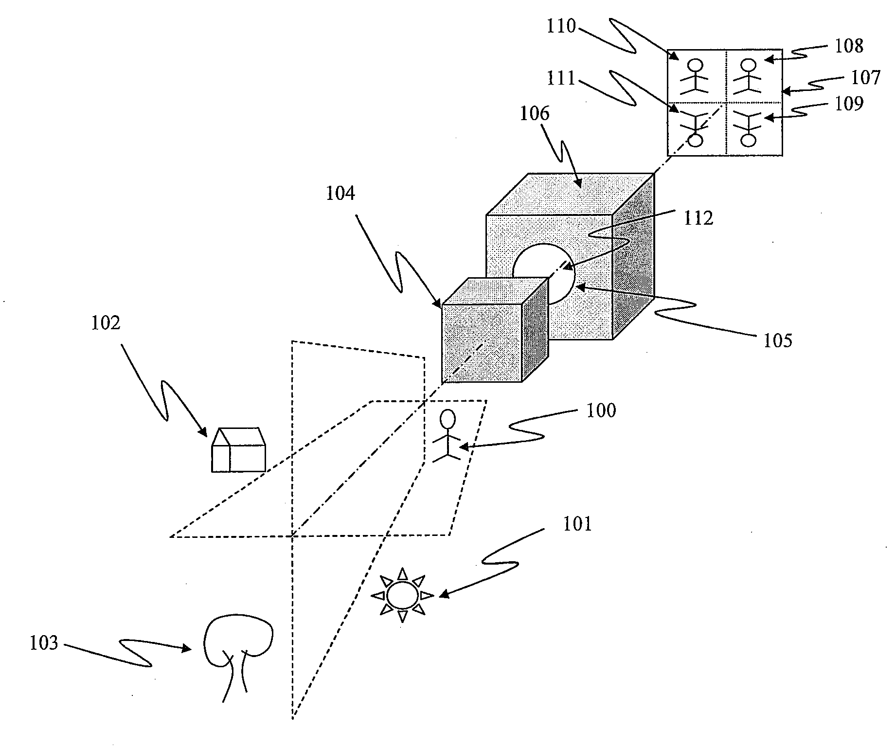 Apparatus and method for simultaneously acquiring multiple images with a given camera