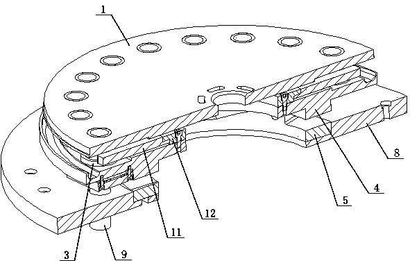 Measuring adjustable turntable device used for filling machine