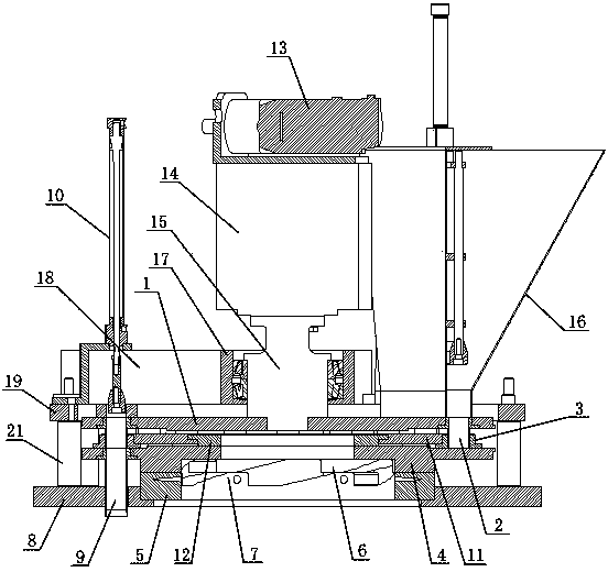 Measuring adjustable turntable device used for filling machine