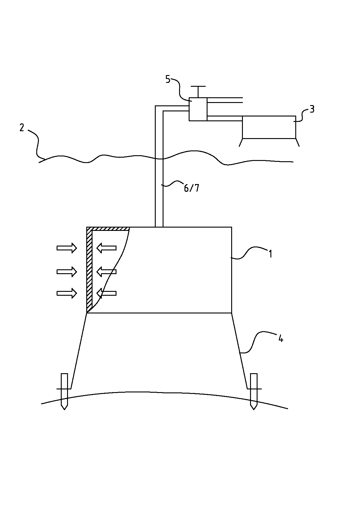 System for storing high pressure gas on seabed and method thereof
