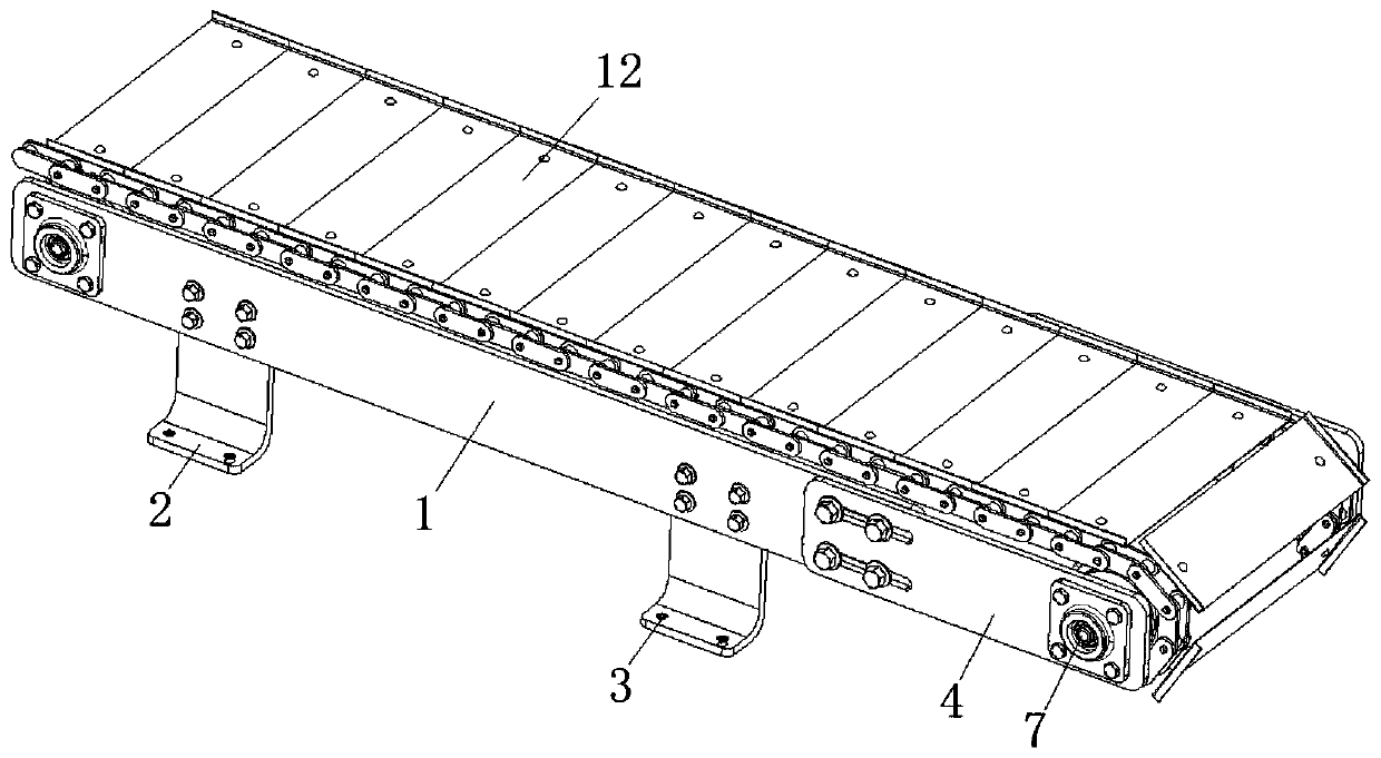 Conveying device used for food processing and being convenient to operate and maintain