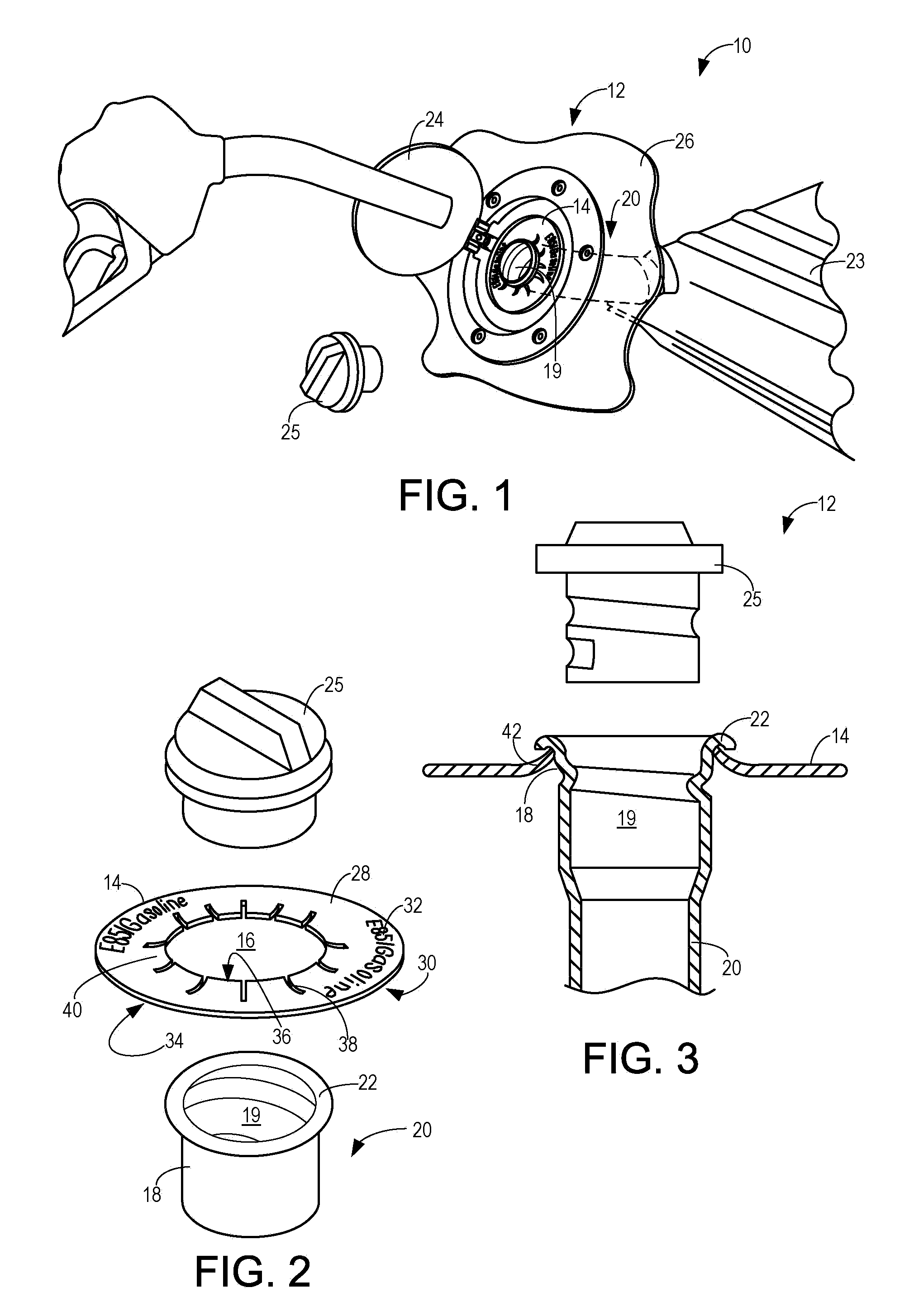 Fuel Filler Pipe Information Collar for Fuel Type Identification