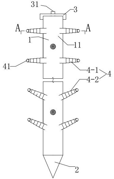 An outrigger type steel pipe pile and its construction method