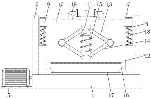 Leatherworking crease removing device convenient to use