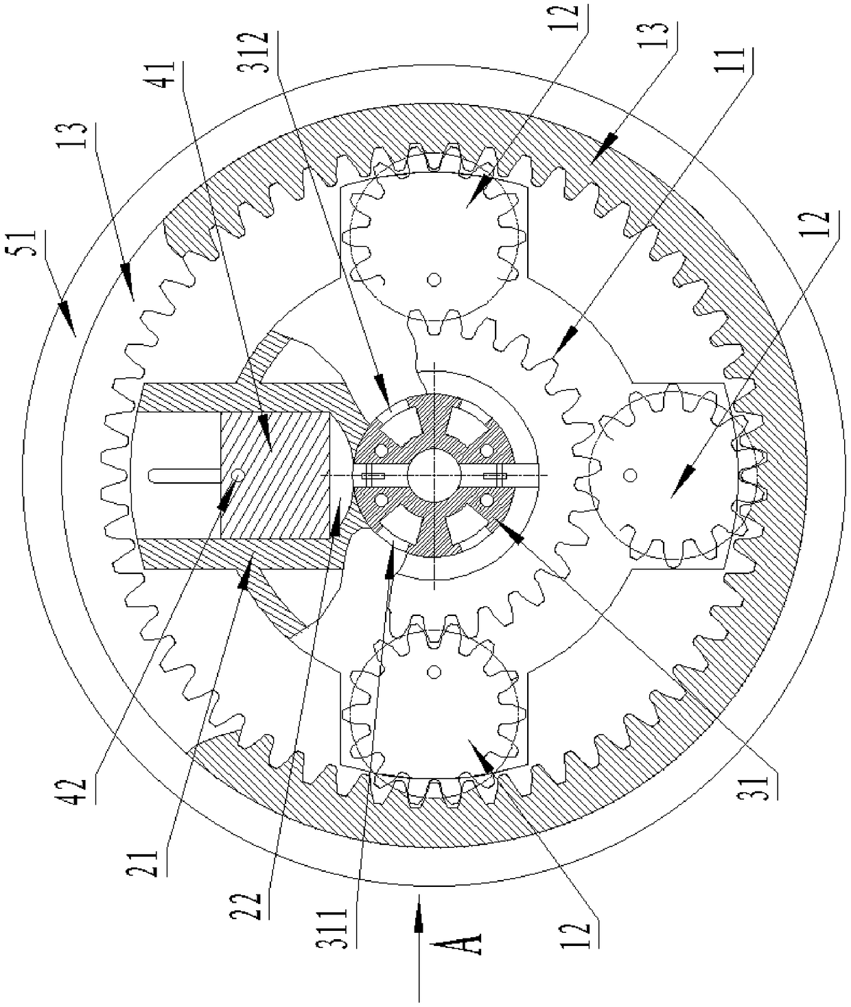 planetary gear rotary cylinder engine