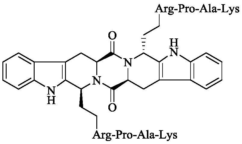 Ethyl RPAK modified biscarbolopiperazinedione as well as preparation, activity and application thereof