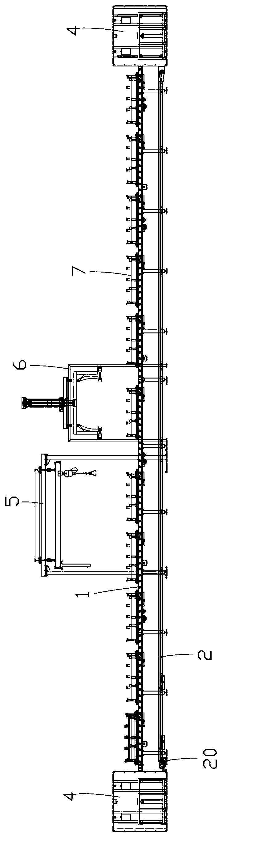 Driving body supporting frame for construction hoisting machine and driving body assembly transmission line with same