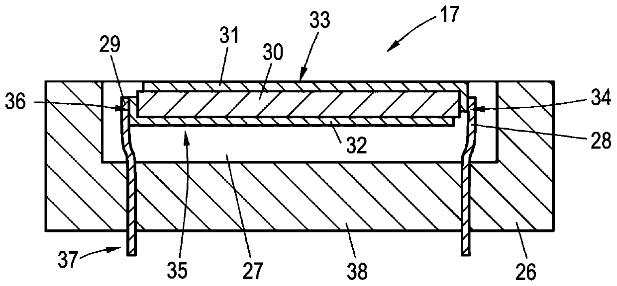 Measuring device for determining fluid variable