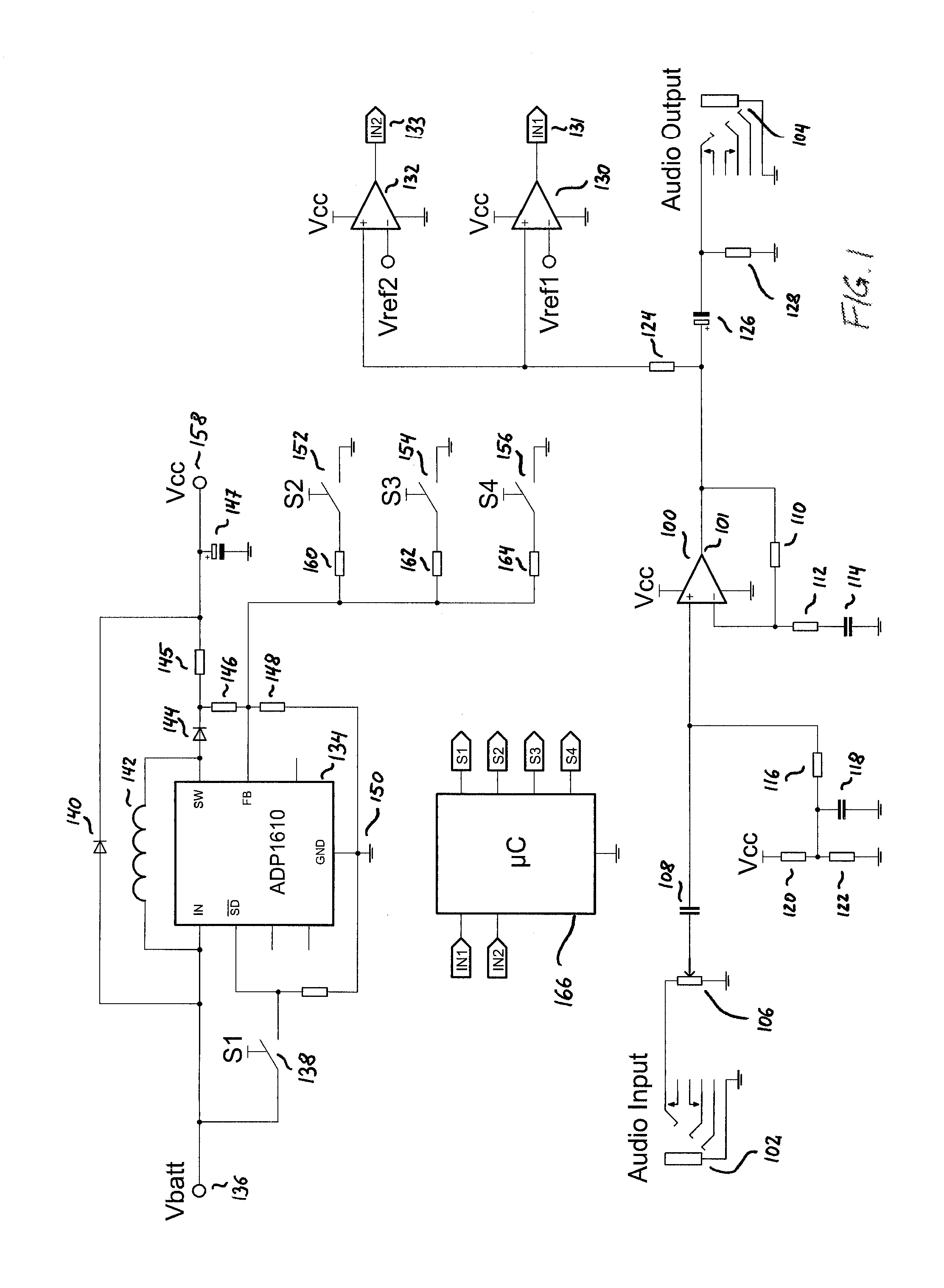 High efficiency audio amplifier