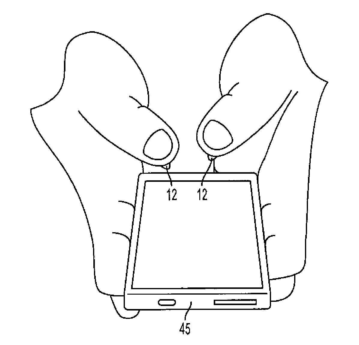 Interface enhancement component for use with electronic touch-screen devices