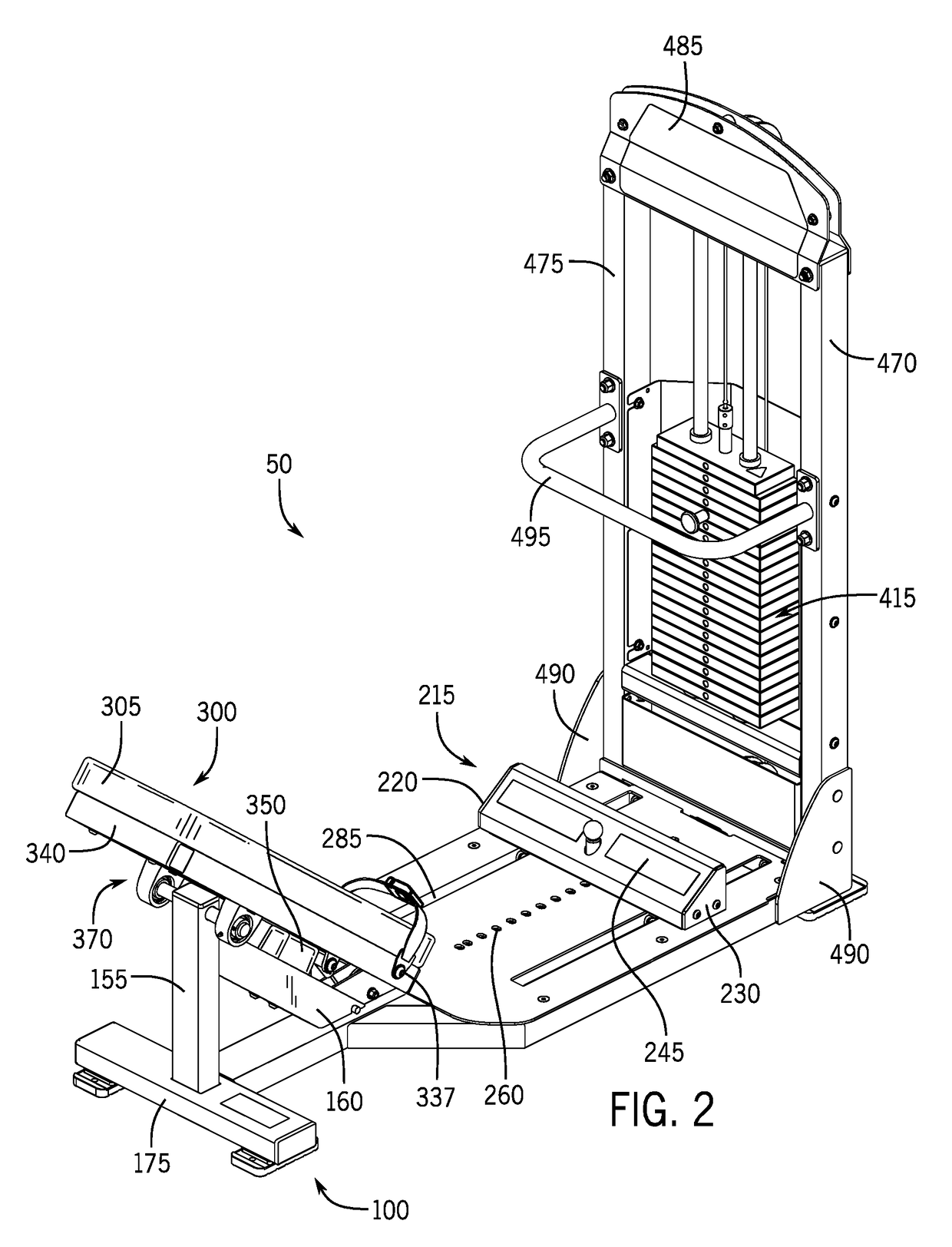 Exercise apparatus for performing a gluteal bridge movement