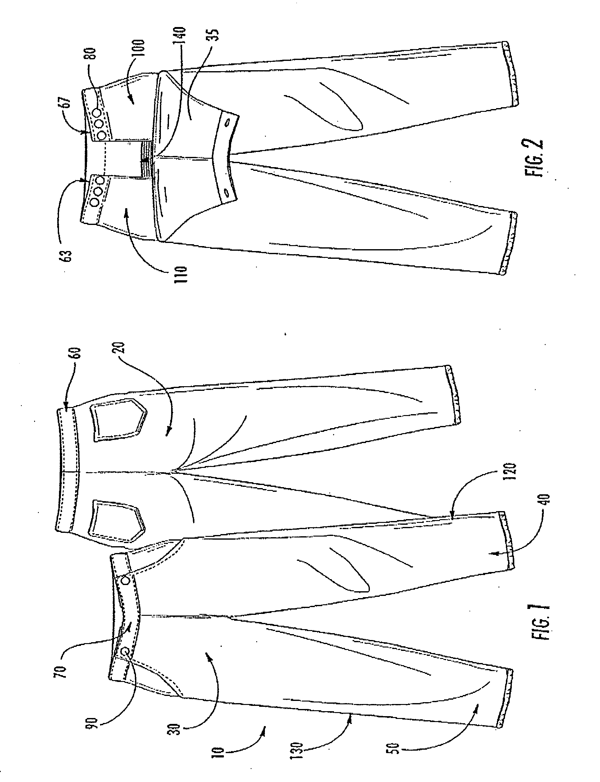 Convertible closure for garments and garment utilizing the same