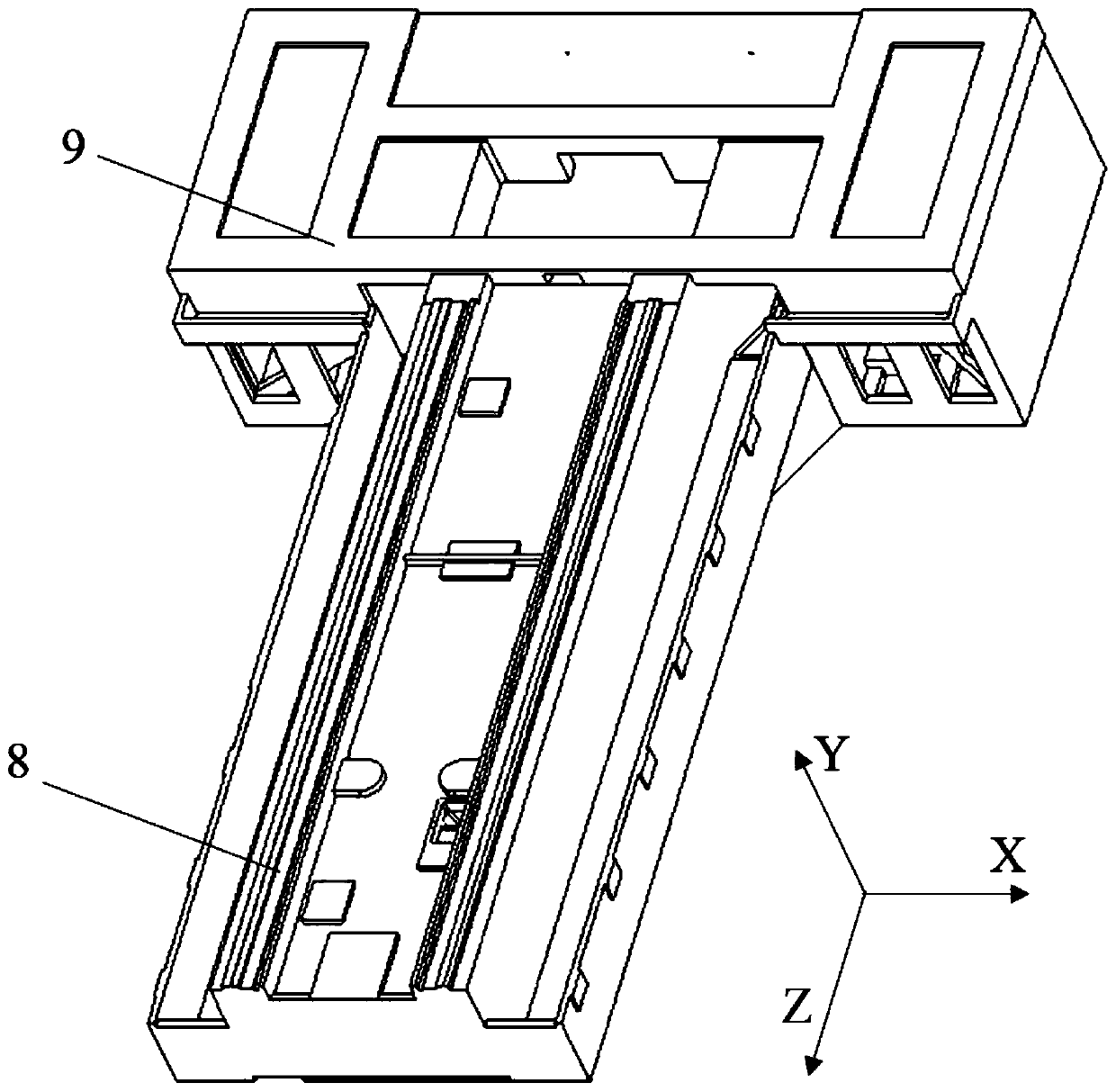 A design method of four-point support for the bed of a horizontal machining center