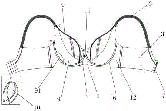 An adjustable bra