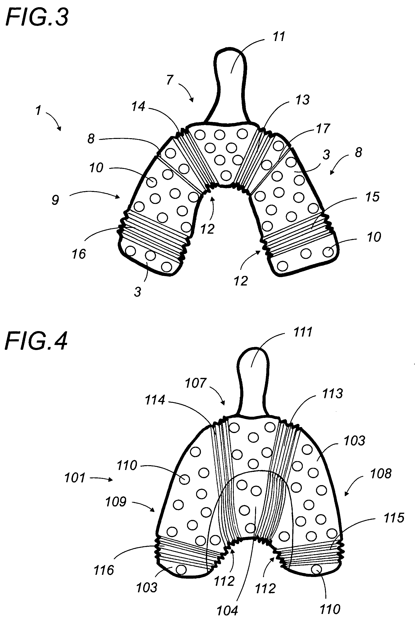 Adjustable impression tray with variable geometry