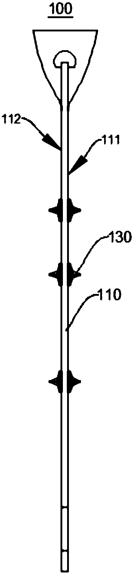 Plate type vibration damping boom