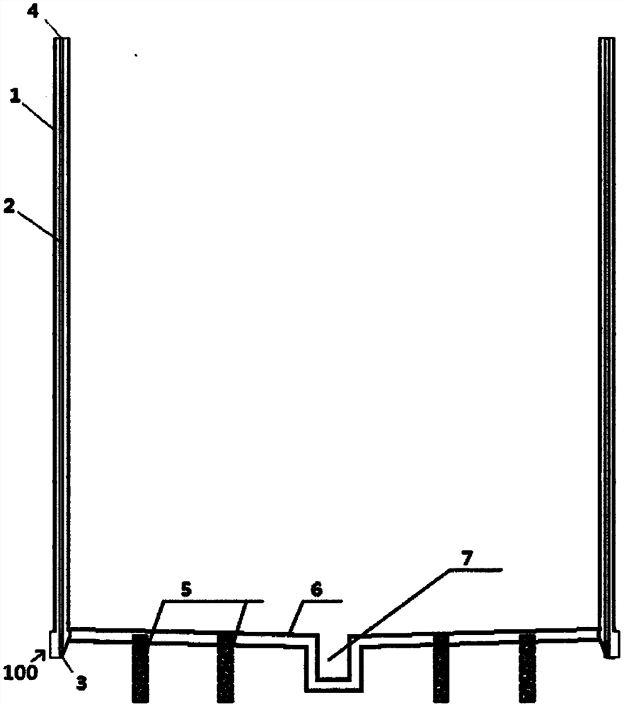 Deep foundation pit retaining wall structure and construction method of underground space structure