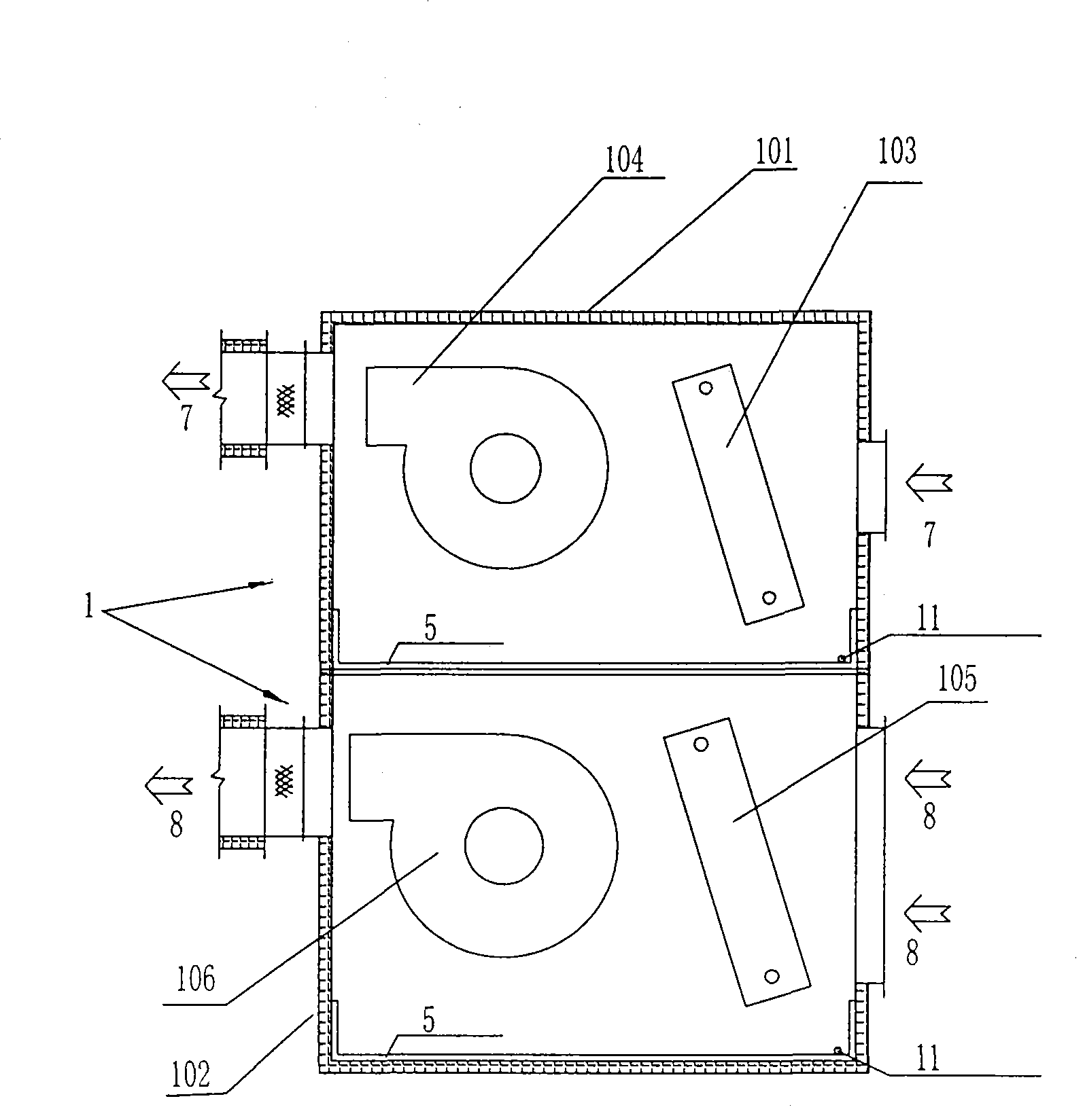 Method for realizing certain fresh-air quantity temperature regulation at end of air-conditioning system and VAN air-conditioner system with centain fresh-air quantity