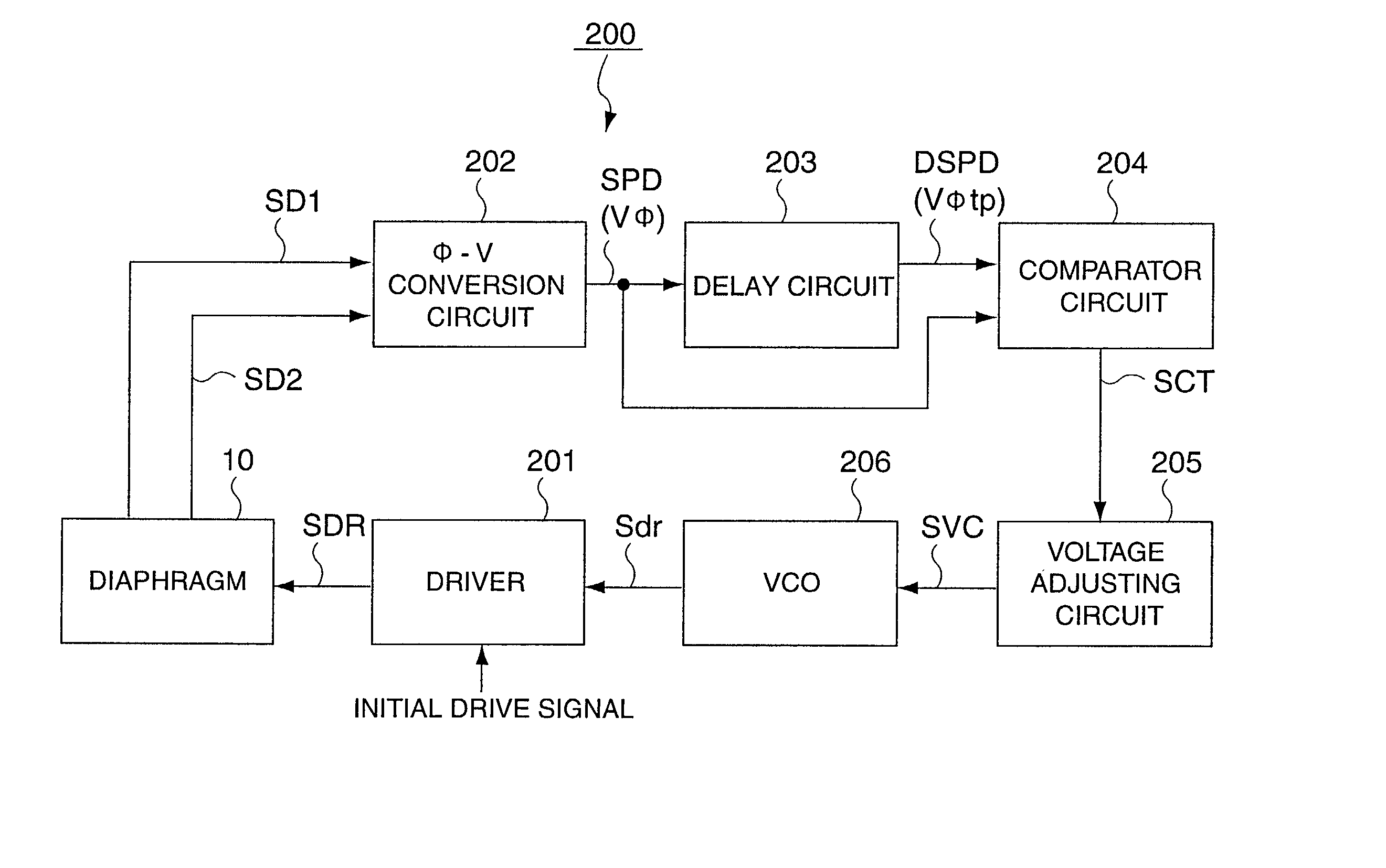 Piezoactuator and drive circuit therefor