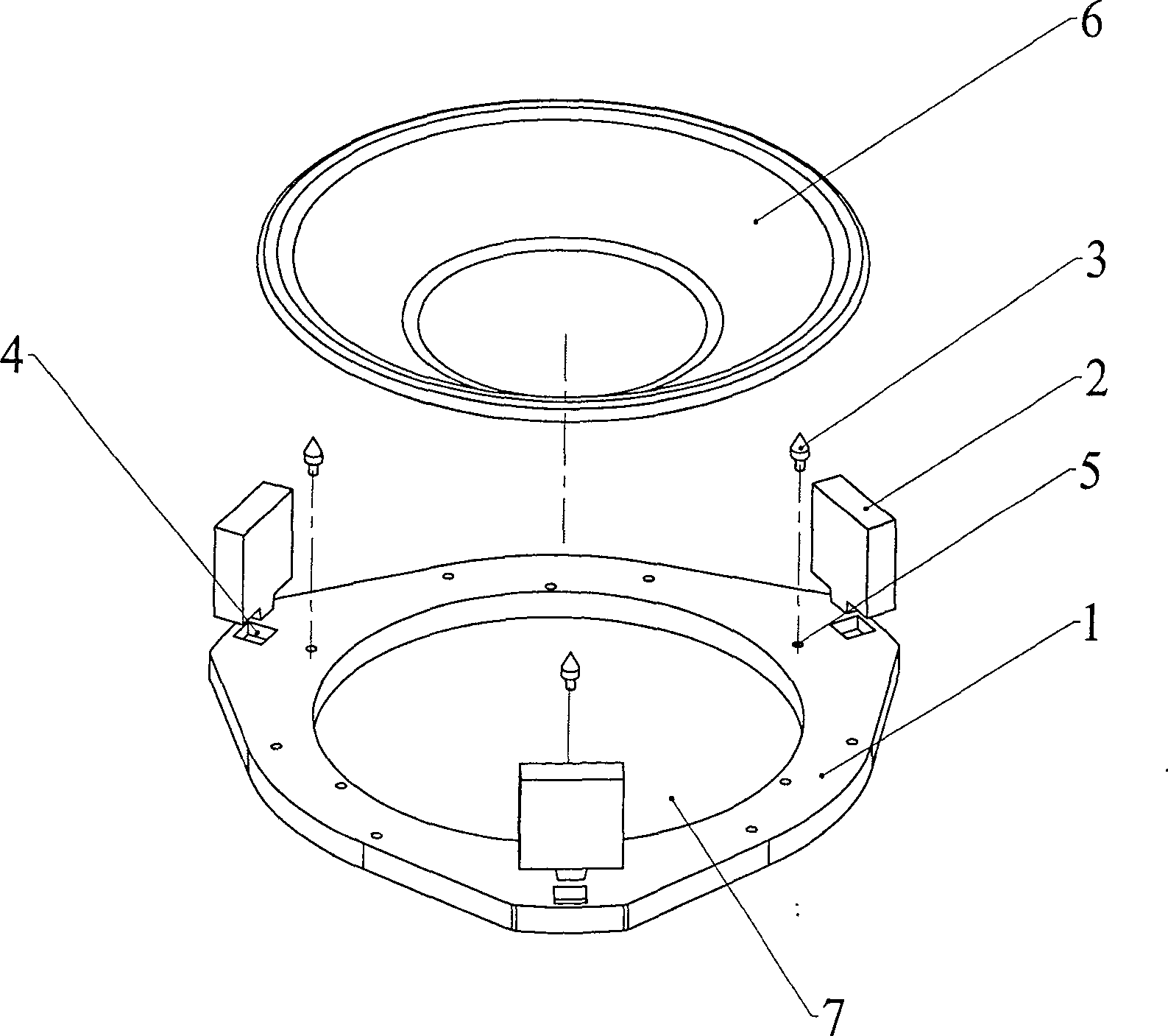 Needle type glazing kiln tool and porcelain ware glazed firing method thereof