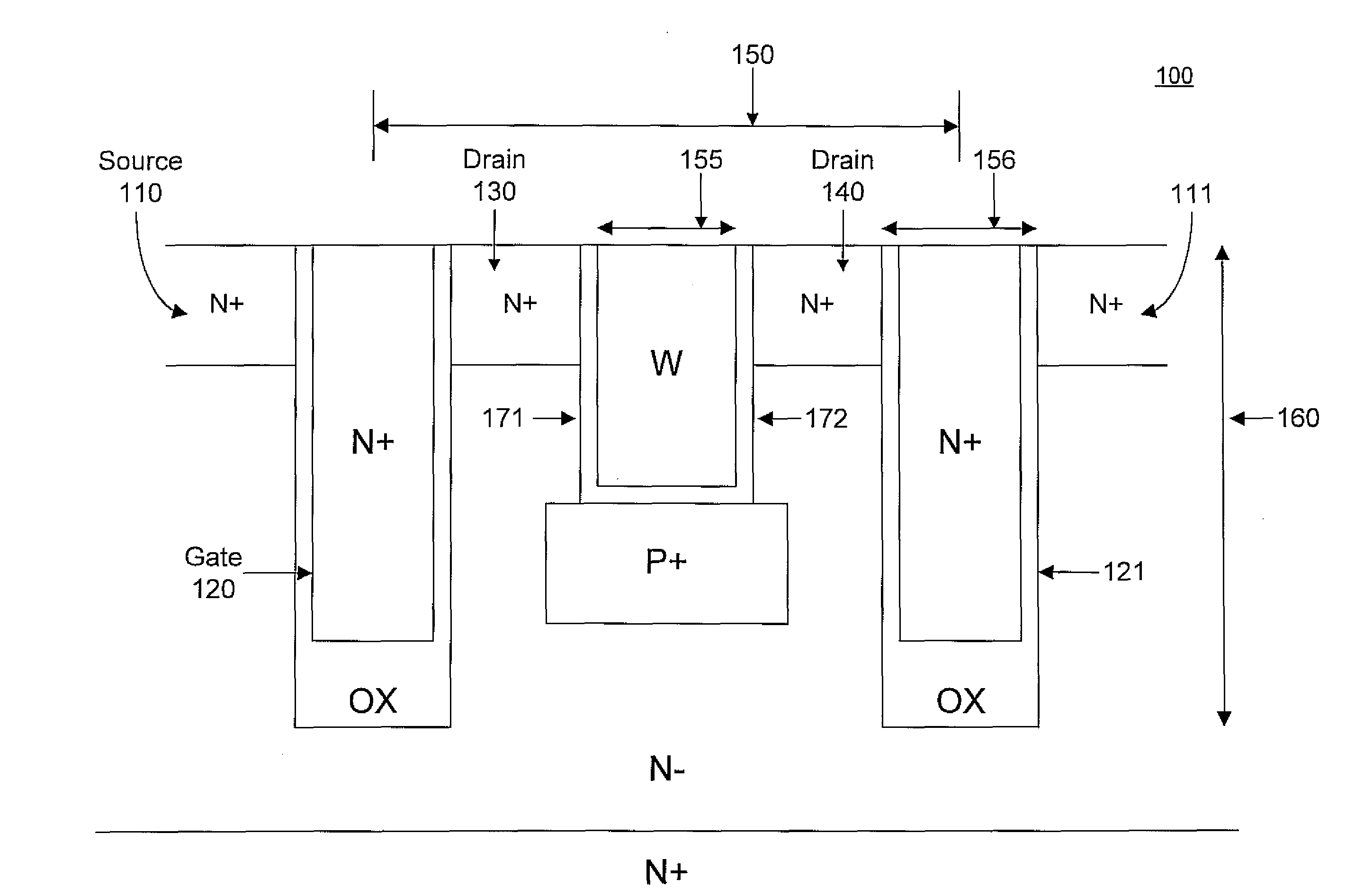 High current density power field effect transistor