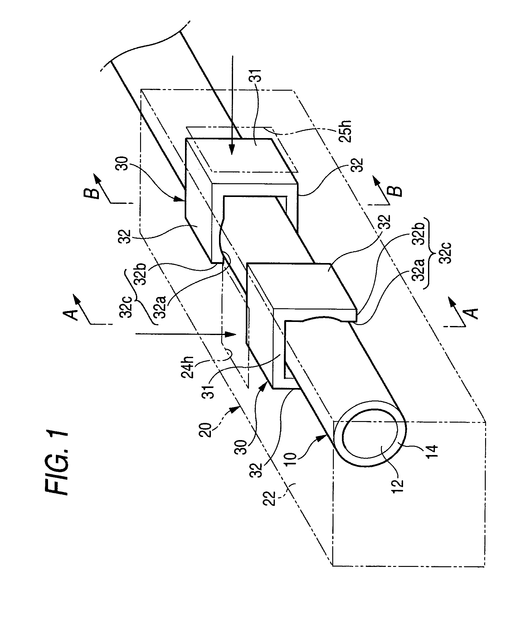 Optical cable fixing structure