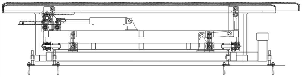 Cooling bed lifting type translation mechanism