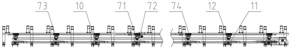 Cooling bed lifting type translation mechanism