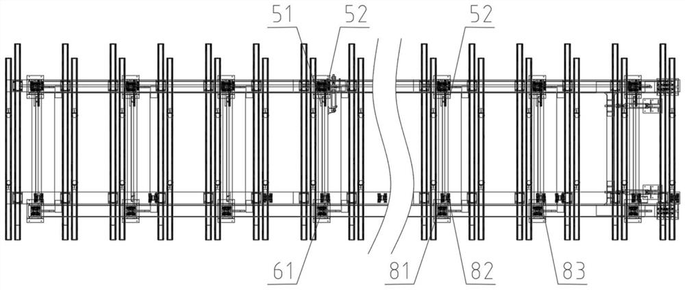 Cooling bed lifting type translation mechanism