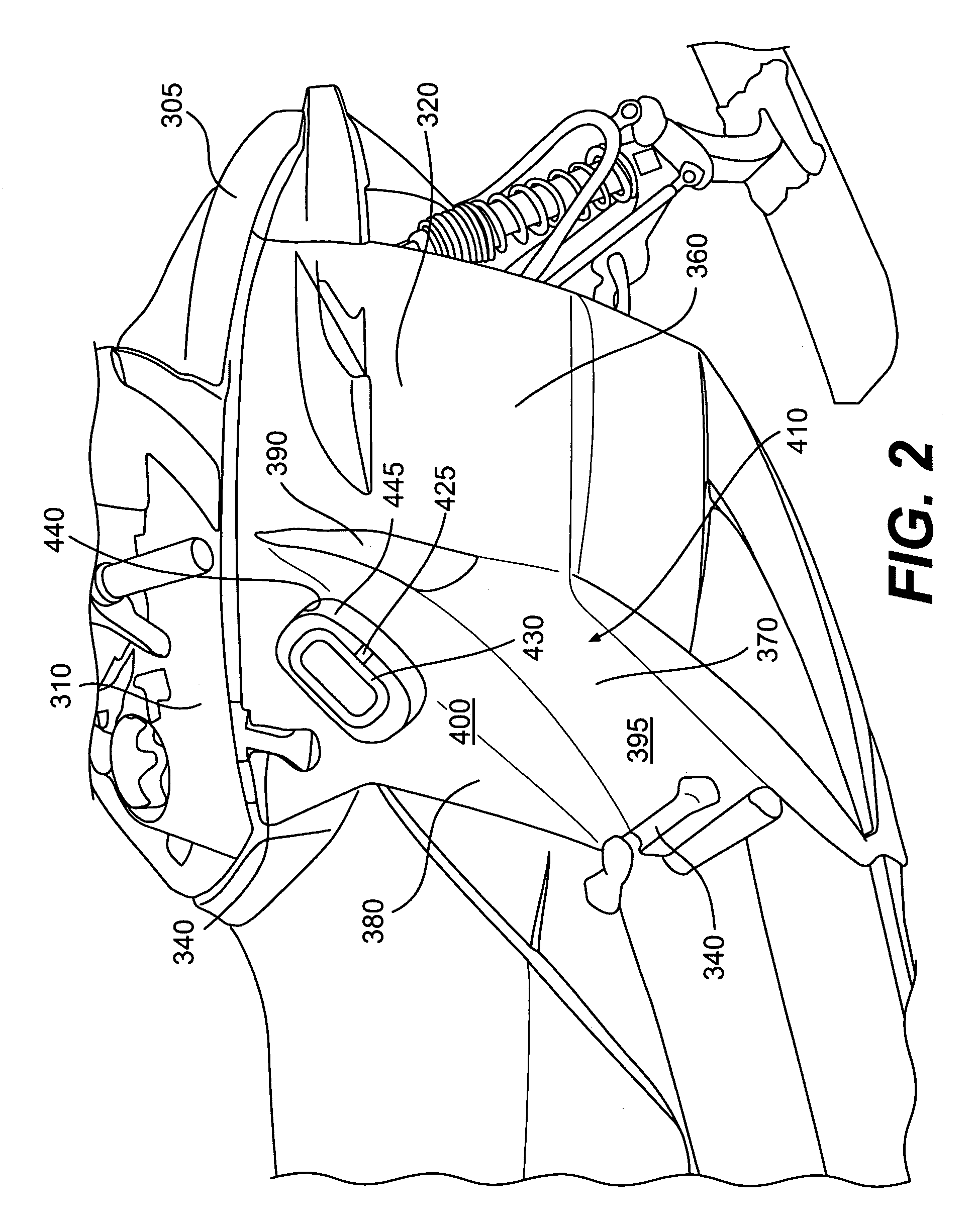 Side panel for a snowmobile